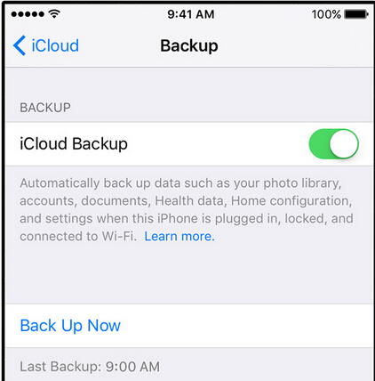 backup iphone to iCloud