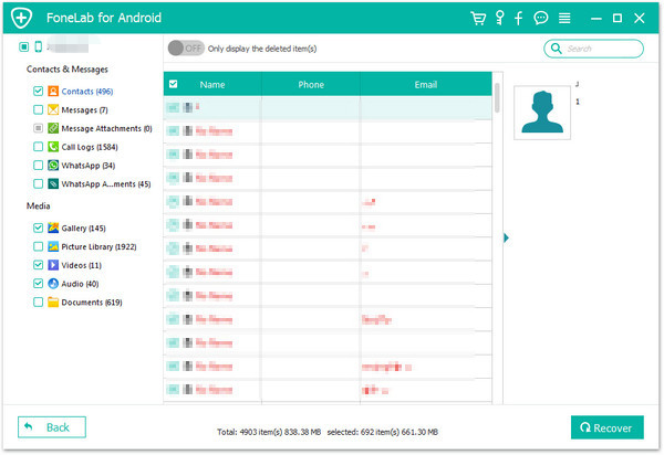 Recover Contacts from Samsung