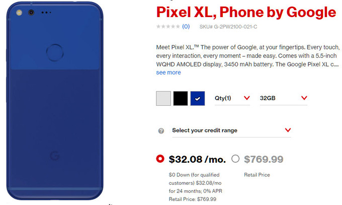 google pixel price Verizon