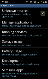 Enter Settings Enter Developer Options USB debugging Android 2.3