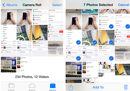 delete multiple at once photos on iPhone