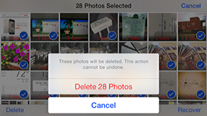 delete iPhone photos