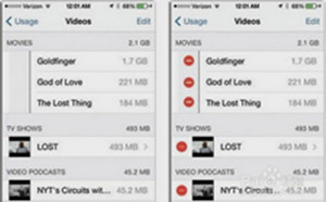 Remove the movies and TV shows on iPhone