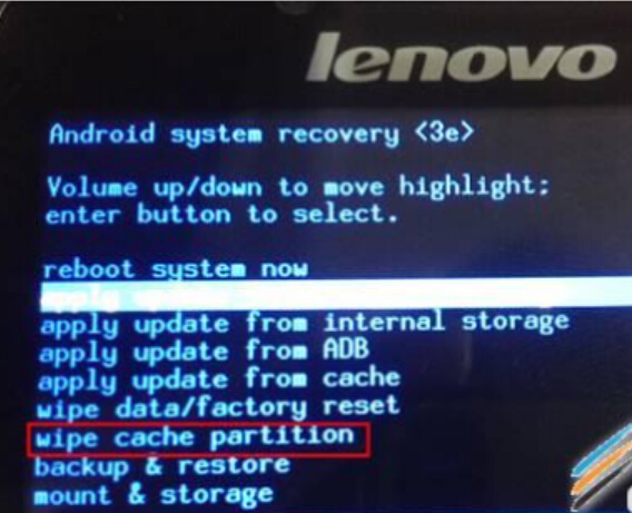 wipe android data by enter android recovery mode