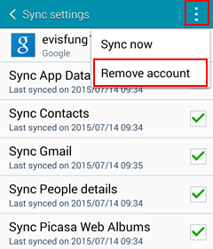 Remove Gmail Account on Android mobile phone