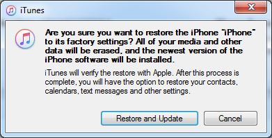 Using iTunes to Hard Reset a Locked iPhone