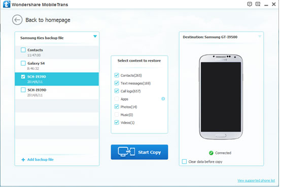 restore files to iPhone from backups