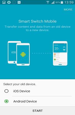 Transfer Samsung contacts with Samsung Smart Switch