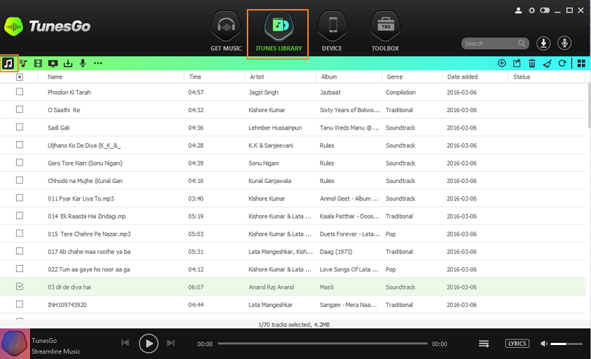 transfer iTunes music to Android