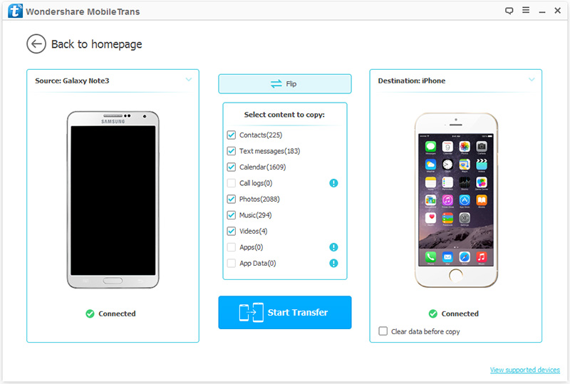 transfer data from broken Samsung to iPhone X/8