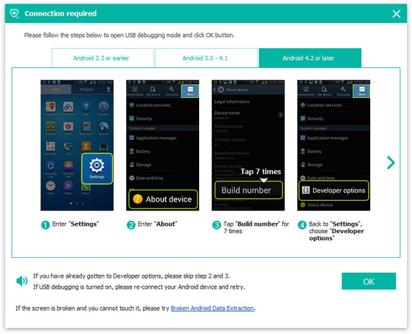 enable usb debugging on android