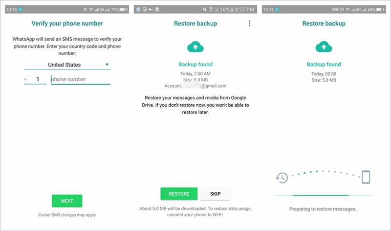 WhatsApp Restore Google Drive