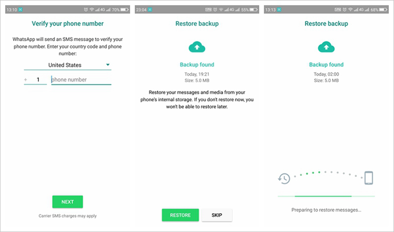 Whatsapp Restore Local Backup