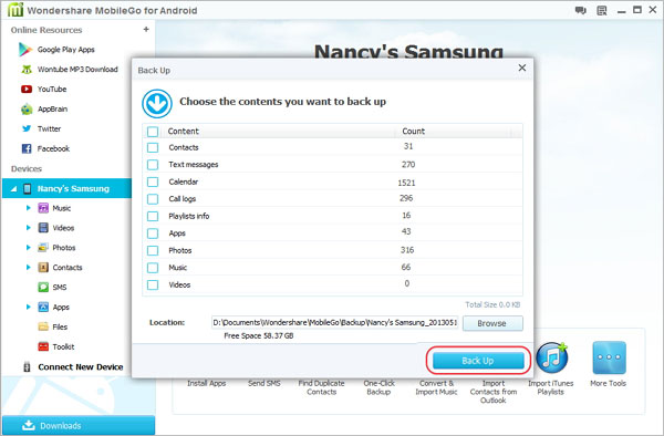backup and restore android phone