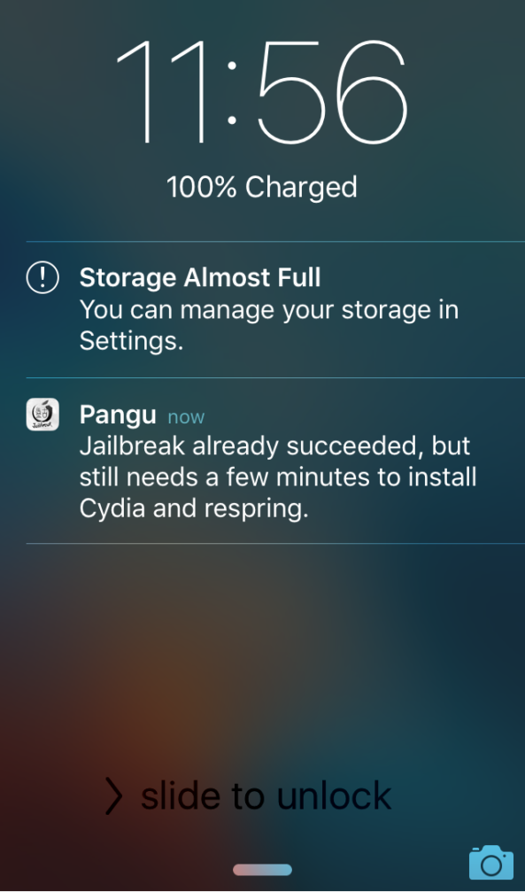 Pangu Jailbreak Lock Screen Notifications