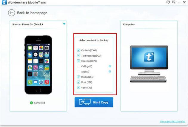 backup iphone messages to pc