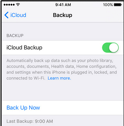 backup iphone contents to iCloud