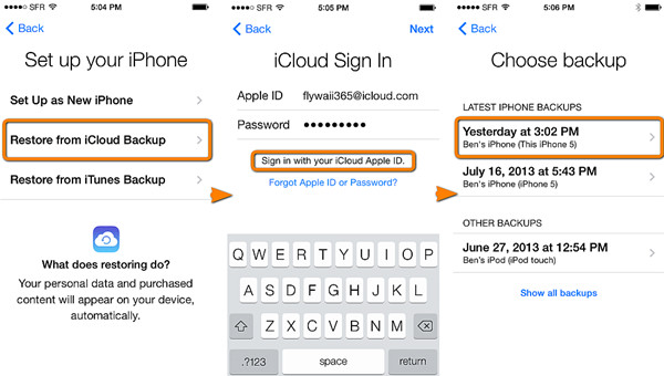 recover WhatsApp chat from iCloud backup