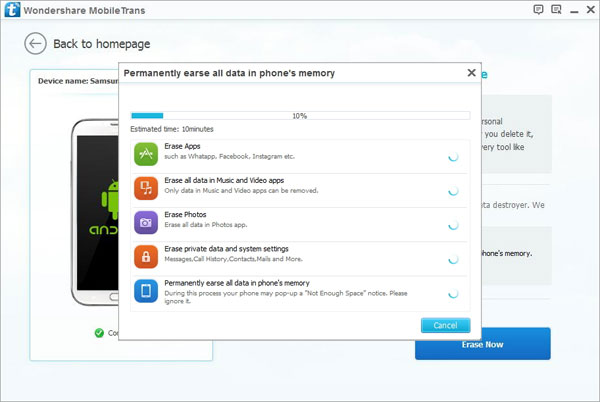 erase and cache data on iPhone