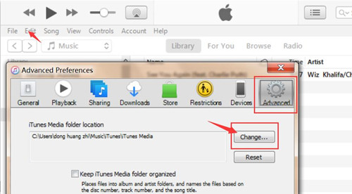 find iTunes media folder