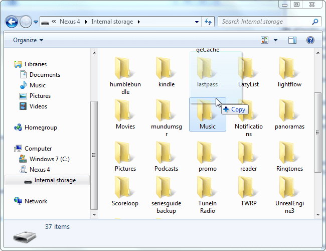 folder recover broken samsung data