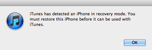 restore iPhone and get iphone out of recovery mode with iTunes