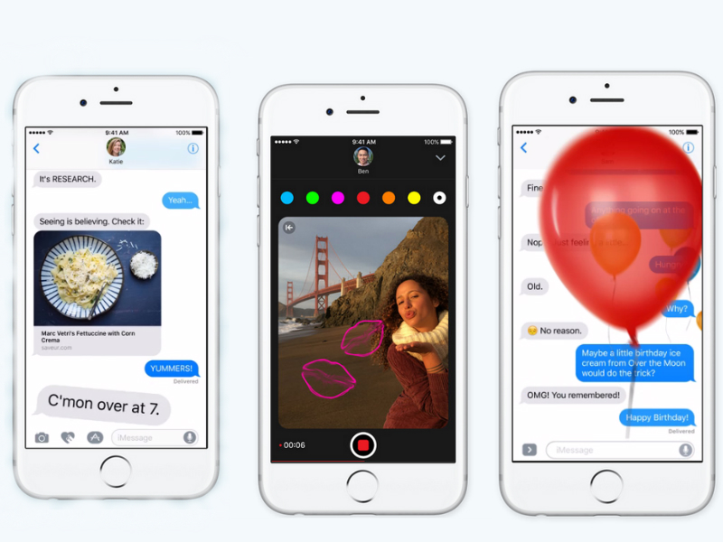 iMessages app in ios 10