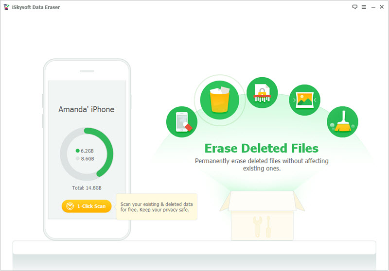 erase deleted files,contacts on iPhone