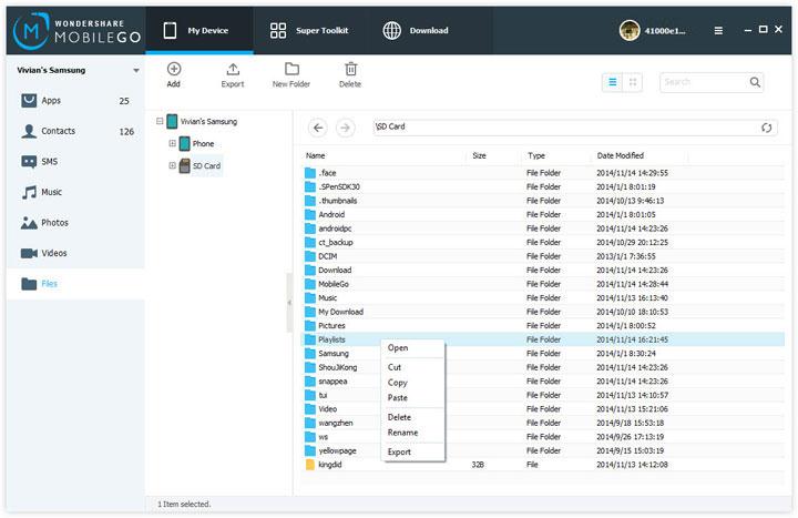 manage sd card files for galaxy s7