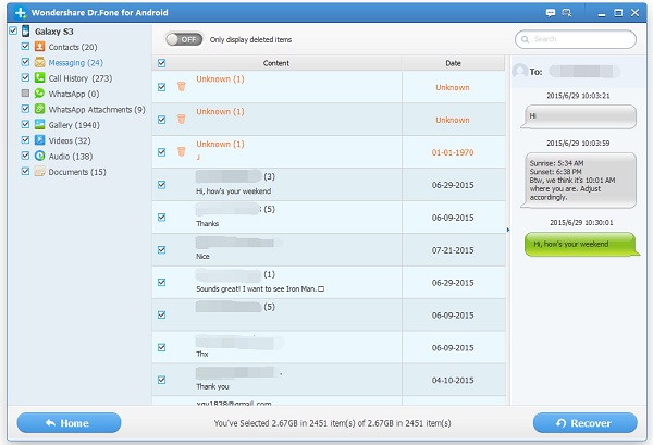 Retrieve Deleted Files from Internal Memory on Samsung