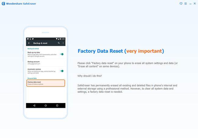 delete data from android phone