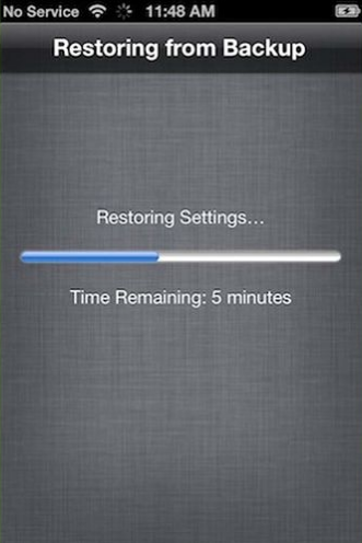 restoring icloud data