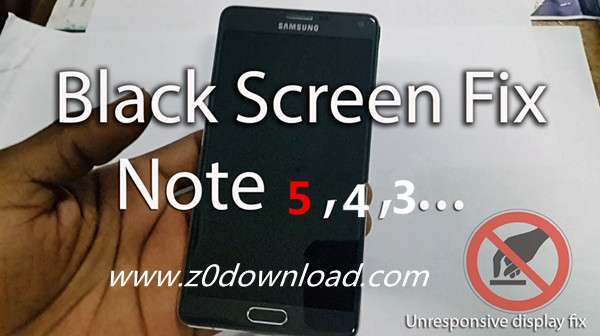 Galaxy note store 5 black screen