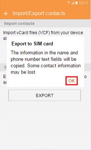 Import contacts to Samsung Galaxy S7 from SIM card