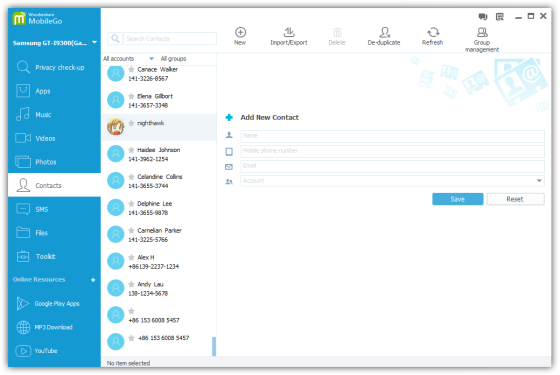 Transfer Contacts from Samsung phone to PC