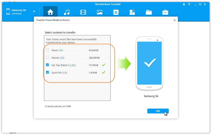 play iTunes Music on Samsung Galaxy S7,S6