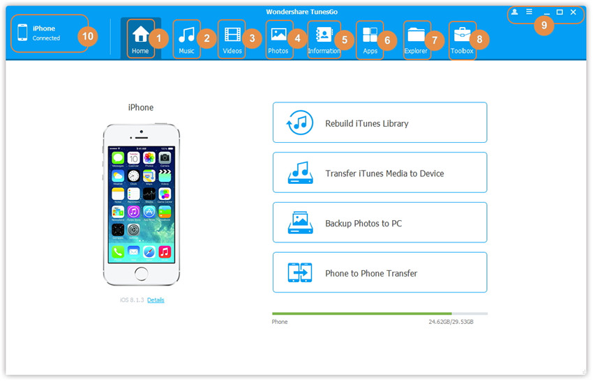 tunesgo transfer iTunes music to iPhone,iPad,iPod and Android