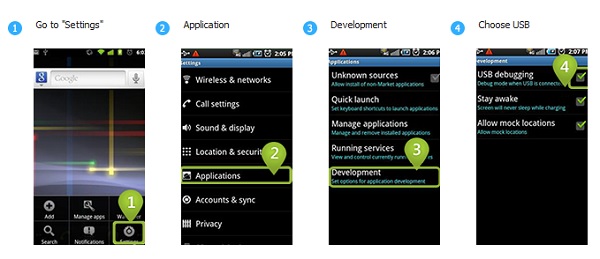 USB debugging on Android 2.3